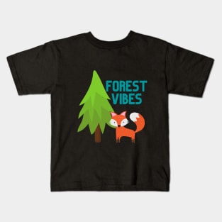 Forest Vibes Fox! Kids T-Shirt